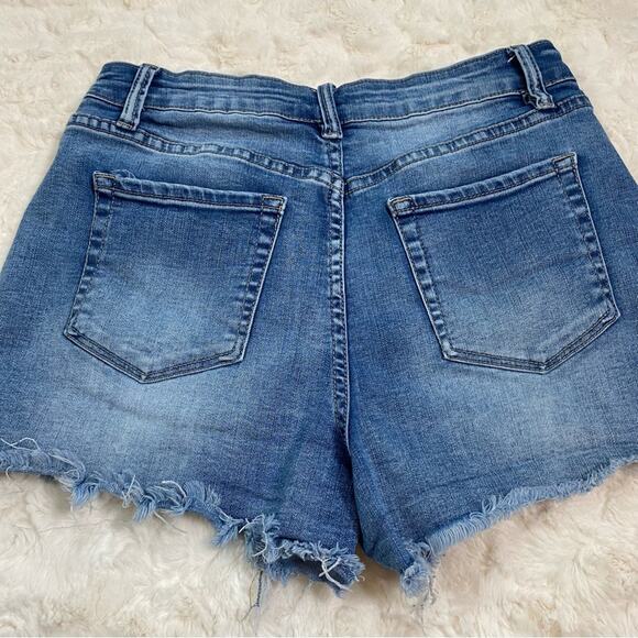 YMI Dream Authentic Denim Shorts Size 7/28 Distressed Y2K Jean Shorts Summer - Picture 7 of 9
